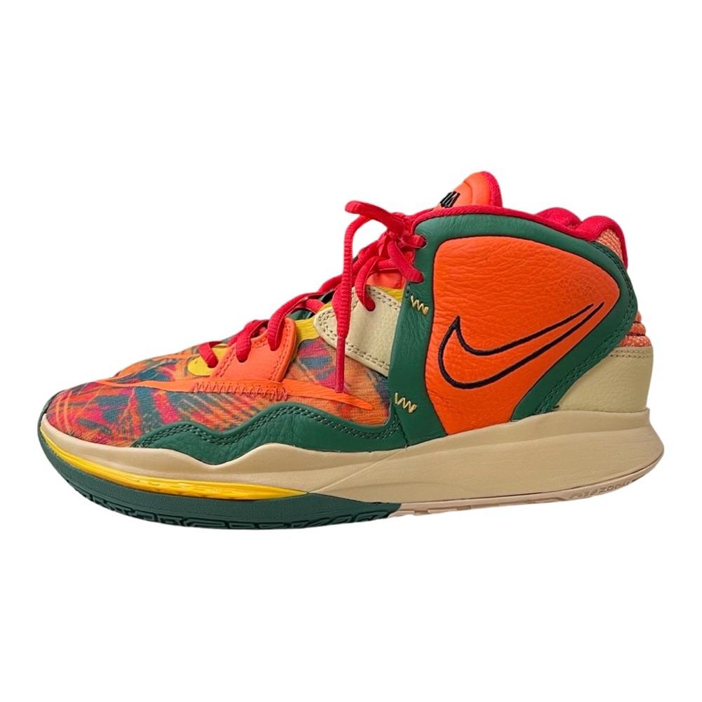 Nike Kyrie Infinity Green Safety Orange Sesame basketball high top sneakers - Picture 2 of 9